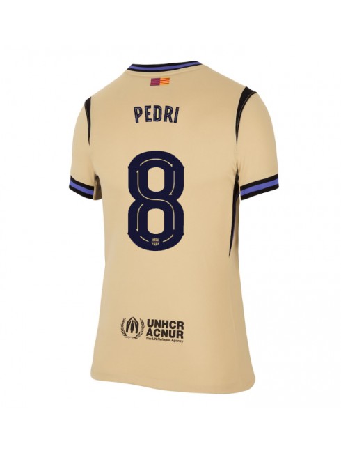 Ženski Nogometna dresi replika Barcelona Pedri Gonzalez #8 Gostujoči 2025-26 Kratek rokav Ženski Nogometna dresi replika Barcelona Pedri Gonzalez #8 Gostujoči 2025-26 Kratek rokav